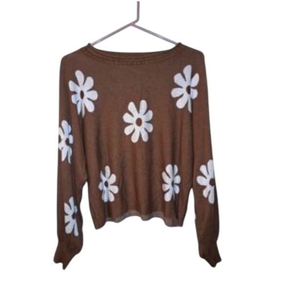 Ekouaer Sweaters - Ekouar Flowet Power Boho Knit Lounge Top NWT XL